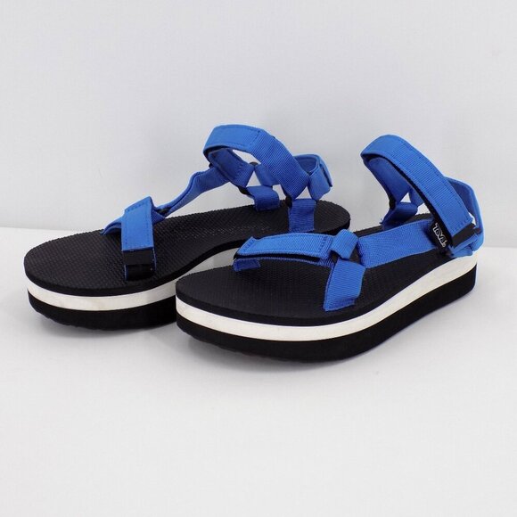 Teva Flatform Universal Platform Sandal Size 10 Blue - Picture 2 of 9